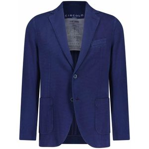 Circolo 1901, Wollen Stretch Blazer met Decoratieve Knopen Blauw, Heren, Maat:2XL