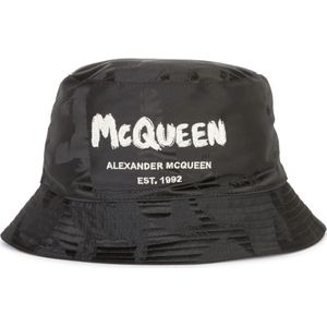 Alexander McQueen, Accessoires, Heren, Zwart, L, Stijlvolle Herenhoed