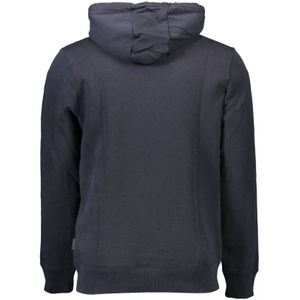 Napapijri, Sweatshirts & Hoodies, Heren, Blauw, XL, Katoen, Blauwe hoodie van biologisch katoenmix