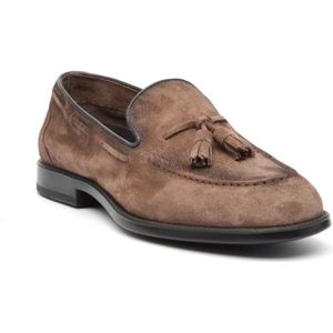 Alexander Hotto, Schoenen, Heren, Bruin, 42 1/2 EU, Suède, Bruine Suède Loafer met Kwastjes