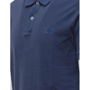 Woolrich, Tops, Heren, Blauw, S, Katoen, Klassieke Stretch Katoenen Piqué Polo