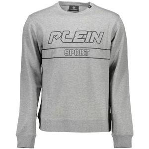 Plein Sport, Sweatshirts & Hoodies, Heren, Grijs, 2Xl, Katoen, Grijs Langarm Logo Sweatshirt