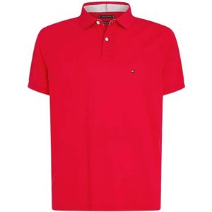 Tommy Hilfiger, Tops, Heren, Rood, M, Polo met korte mouwen