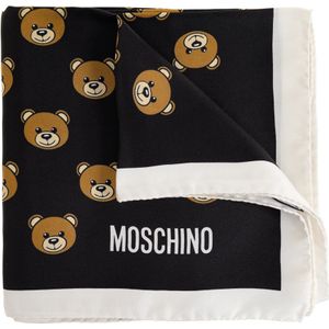 Moschino, Zijden sjaal Zwart, unisex, Maat:ONE Size