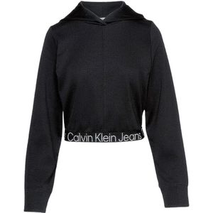 Calvin Klein Jeans, Sweatshirts & Hoodies, Dames, Zwart, L, Hoodies