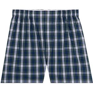 Brooks Brothers, Witte en blauwe katoenen poplin tartan boxershorts Veelkleurig, Heren, Maat:L