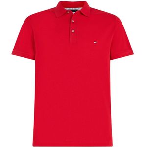 Tommy Hilfiger, Tops, Heren, Rood, XL, Katoen, Tommy Hilfiger 1985 Slim Fit polo rood Mw 0Mw 17771 XLG