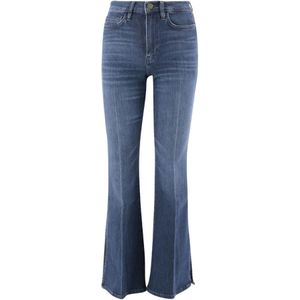 Frame, Jeans, Dames, Blauw, W30, Denim, Hoge Taille Flared Hem Denim Jeans