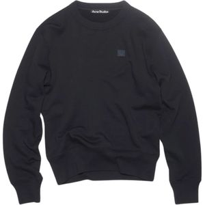 Acne Studios, Sweatshirts & Hoodies, Heren, Zwart, M, Zwarte Face Sweater