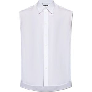Dolce & Gabbana, Overhemden, Heren, Wit, M, Katoen, Mouwloos shirt