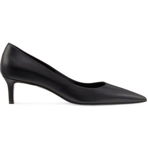 Stuart Weitzman, Tijdloze Verfijning: Stuart Pump op 50mm Hak Zwart, Dames, Maat:40 EU