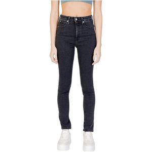 Calvin Klein Jeans, High Rise Skinny Jeans Zwart, Dames, Maat:W30 L32