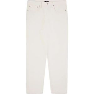 Edwin, Witte Heren Jeans 5 Zakken Rits Sluiting Wit, Heren, Maat:W31