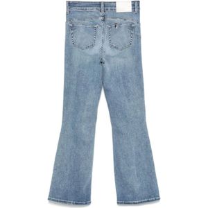 Liu Jo, Jeans, Dames, Blauw, W26, Indigo Blauwe Klassieke Jeans met Logopatch