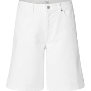 Selected Femme, Korte broeken, Dames, Wit, S, Witte Bermuda Shorts