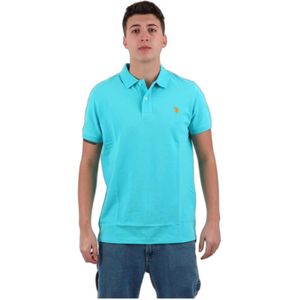 U.s. Polo Assn., Polo Shirts Blauw, Heren, Maat:L