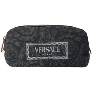 Versace, Tassen, Dames, Zwart, ONE Size, Toilet Bags