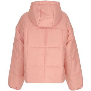 Nike, Jassen, Dames, Roze, S, Polyester, Rode Klassieke Puffer Donsjas