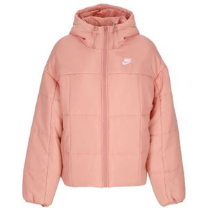 Nike, Jassen, Dames, Roze, S, Polyester, Rode Klassieke Puffer Donsjas