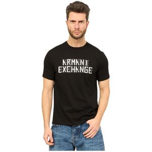 Armani Exchange, Tops, Heren, Zwart, 2Xl, Katoen, T-Shirts