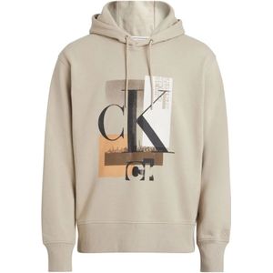 Calvin Klein, Sweatshirts & Hoodies, Heren, Beige, S, La Felpa Pakken