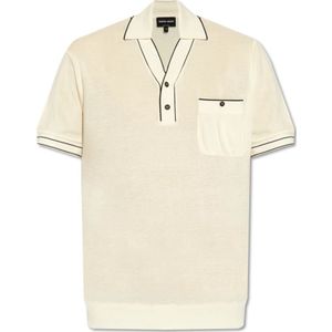 Giorgio Armani, Polo shirt met zak Beige, Heren, Maat:M