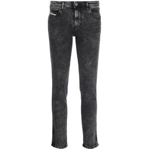 Diesel, 2015 Babhila L.32 Slim-Fit Jeans Grijs, Dames, Maat:W27