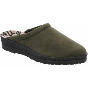 Rohde, Schoenen, Dames, Groen, 42 EU, Wol, Olijfgroene textiel slof met zachte wol