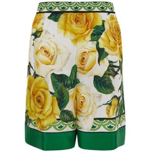 Dolce & Gabbana, Korte broeken, Dames, Geel, XS, Damesmode Shorts