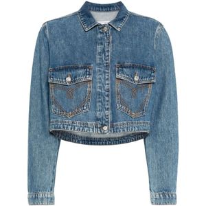 Moschino, Jassen, Dames, Blauw, S, Denim, Denim Jasse