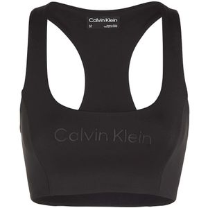 Calvin Klein, Tops, Dames, Zwart, L, Ck Performance Wo Bh - Medium Ondersteuning Black Beauty
