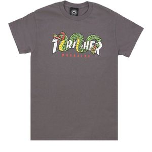 Thrasher, Aztec Tee - Streetwear Collectie Zwart, Heren, Maat:L