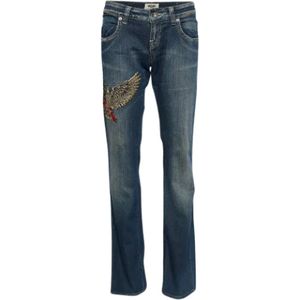 Moschino Pre-Owned, Pre-owned, Dames, Blauw, L, Denim, Pre-owned Denim jeans
