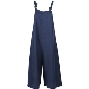 Sarahwear, Jumpsuits & Playsuits, Dames, Blauw, S, Linnen, Blauwe Linnen Jumpsuit