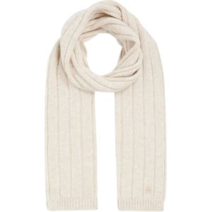 Tommy Hilfiger, Accessoires, Dames, Beige, ONE Size, Wol, Zachte Cashmere Creme Gebreide Sjaal