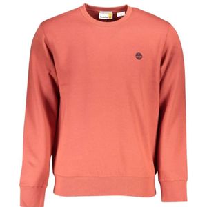 Timberland, Sweatshirts & Hoodies, Heren, Rood, M, Katoen, Stijlvol Roze Fleece Sweatshirt