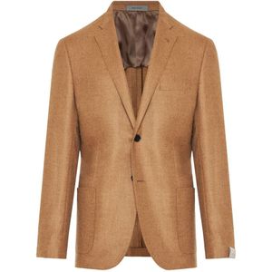 Corneliani, Jassen, Heren, Beige, M, Wol, Wol Kasjmier Jas Drop 7