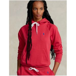 Polo Ralph Lauren, Sweatshirts & Hoodies, Dames, Rood, 2Xs, Katoen, Sunrise Rode Hoodie