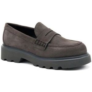 Frau, Schoenen, Dames, Grijs, 36 EU, Suède, Suède loafers met grafietdetail