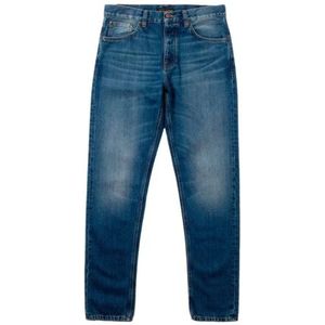 Nudie Jeans, Jeans, Heren, Blauw, W29 L32, Katoen, Slim-fit Jeans