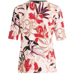 Betty Barclay, Tops, Dames, Veelkleurig, XL, Leer, Bloemenprint Basic Shirt