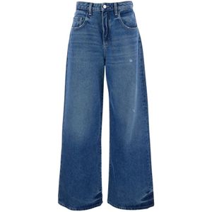 Icon Denim, Jeans, Dames, Blauw, W26, Katoen, Wide Leg Jeans - Medium Rise