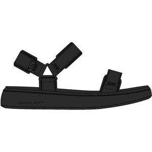 Woden, Stijlvolle Line Sandalen Zwart, Dames, Maat:42 EU