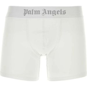 Palm Angels, Ondergoed, Heren, Wit, XL, Katoen, Stretch katoenen boxershort set