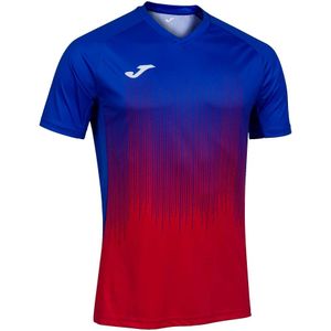 Joma, Sport, Heren, Veelkleurig, M, Tiger IV Rood Blauw V-Hals T-Shirt
