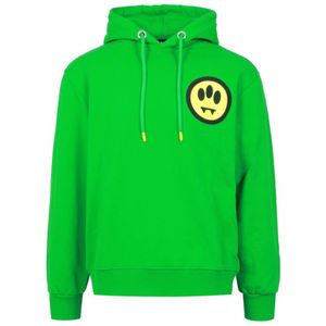 Barrow, Sweatshirts & Hoodies, Heren, Groen, S, Katoen, Groene Katoenen Trui met Logo Print