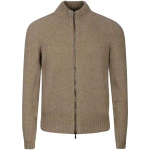 Drumohr, Cardigan met rits Bruin, Heren, Maat:M