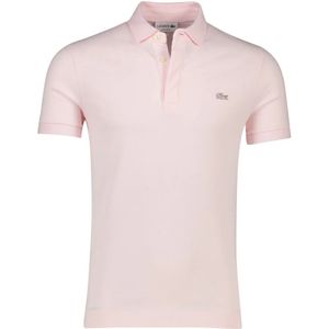Lacoste, Tops, Heren, Roze, XL, Katoen, Roze Polo Shirt met korte mouwen