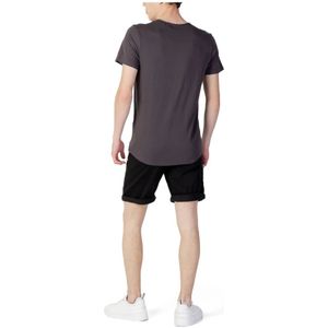 Jack & Jones, Tops, Heren, Grijs, S, Katoen, Jjebasher TEE O-Neck SS Noos - 12182498