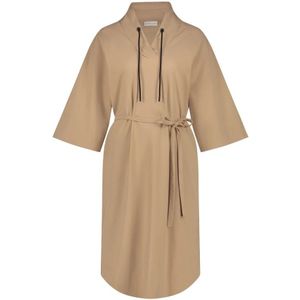 Jane Lushka, Silva Jurk - Beige Technisch Jersey Beige, Dames, Maat:L